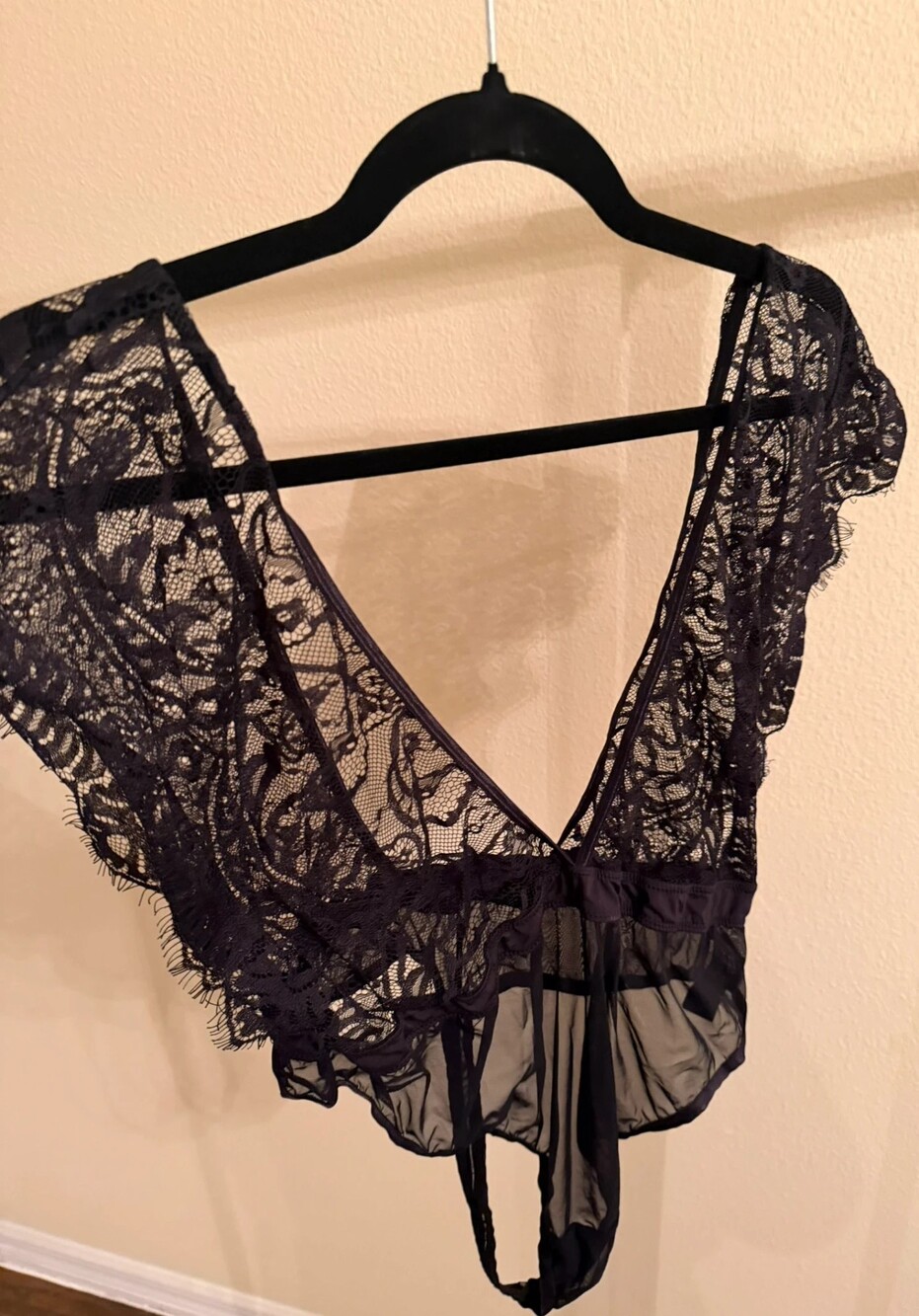 Bluebella Black Lace Sheer Teddy Bodysuit - Size XXXL (US 16))